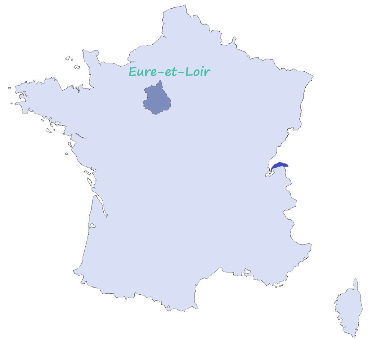 Eure et Loir dans la France