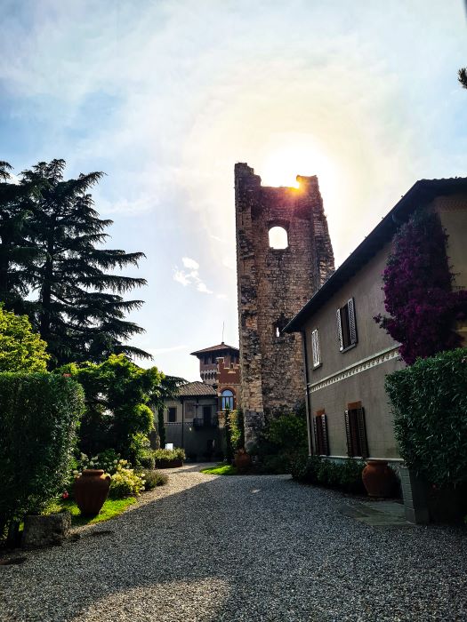 Predore, sunset sur un clocher