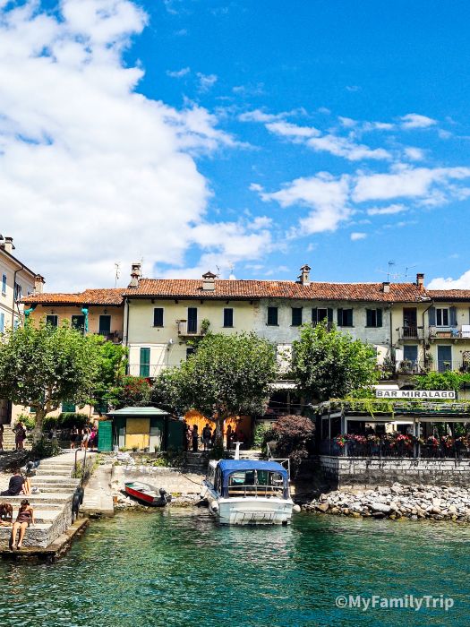 Grands lacs italiens avec des enfants